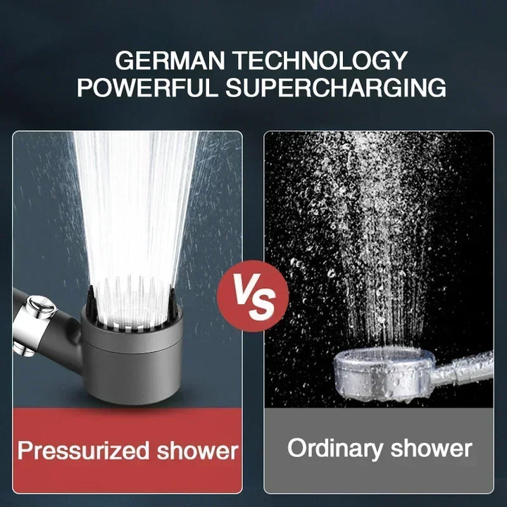 High-Pressure Shower Head with Three Modes