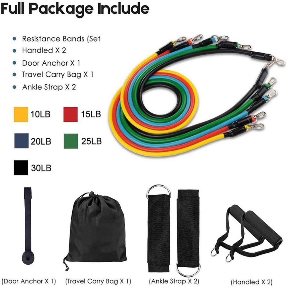 Resistance Bands Workout Set – 11 Pieces